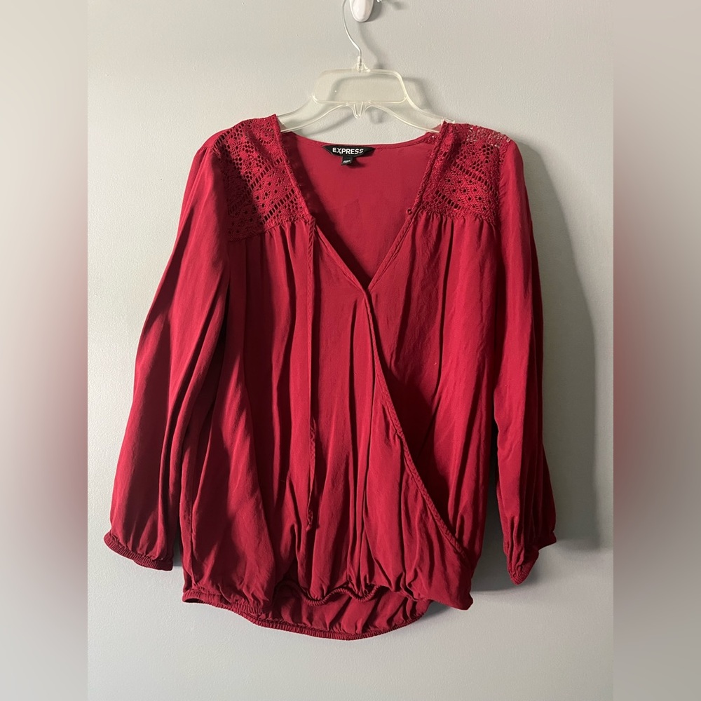Express red luxurious dress shirt. Size-XS